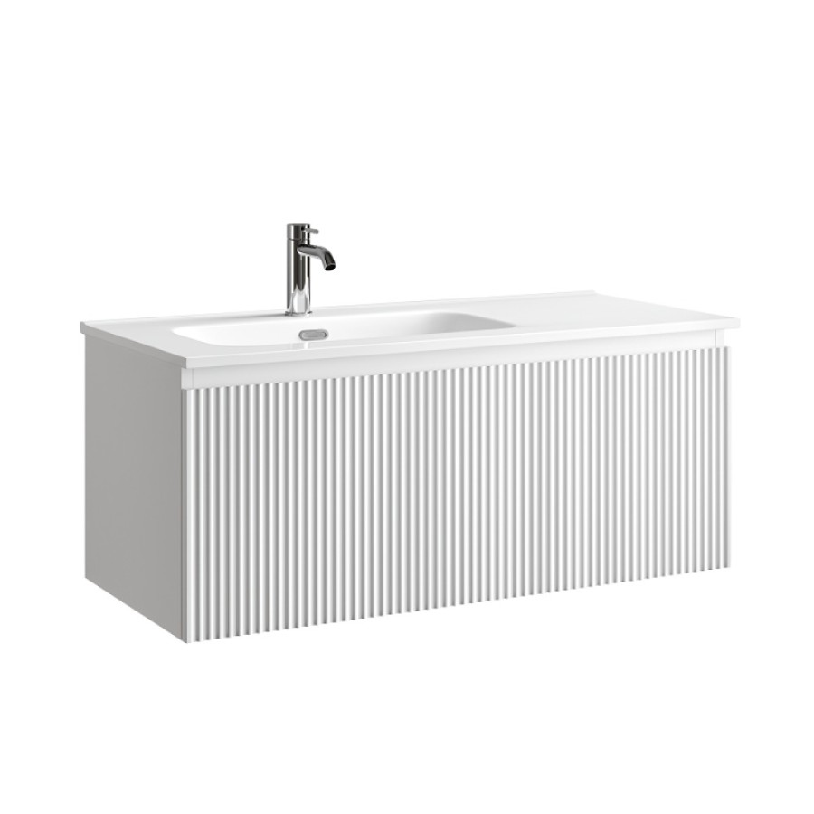 Тумба под раковину Sancos SNOB R 1.0, SNR1.0100RW, 100 см, подвесная, чаша правая, Bianco