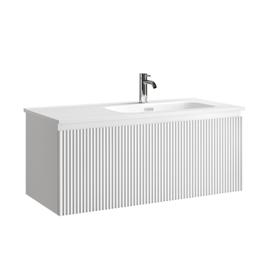Тумба под раковину Sancos SNOB R 1.0, SNR1.0100RW, 100 см, подвесная, чаша правая, Bianco