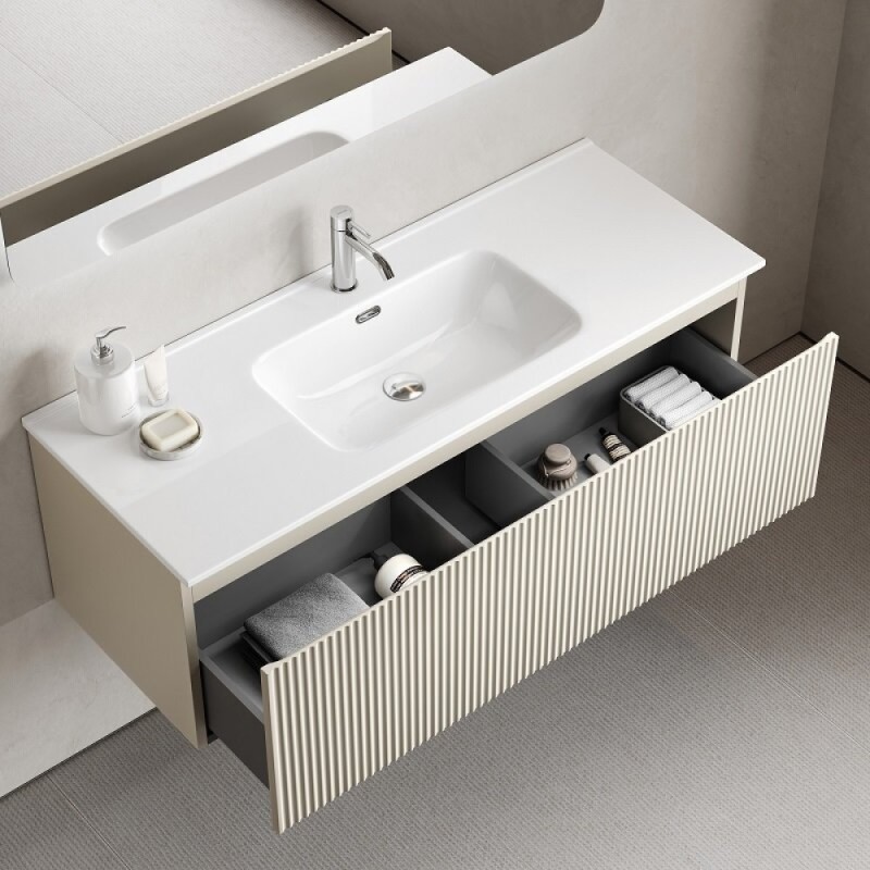Тумба под раковину Sancos SNOB R 1.0, SNR1.0120CE, 120 см, подвесная, Beige Soft