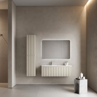 Тумба под раковину Sancos SNOB R 1.0, SNR1.0120LCE, 120 см, подвесная, чаша левая, Beige Soft