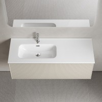 Тумба под раковину Sancos SNOB R 1.0, SNR1.0120LCE, 120 см, подвесная, чаша левая, Beige Soft