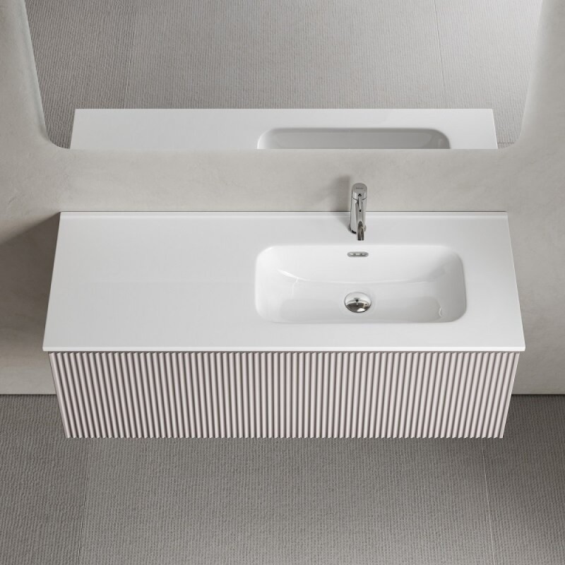 Тумба под раковину Sancos SNOB R 1.0, SNR1.0120RSM, 120 см, подвесная, чаша правая, Doha Soft