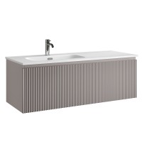 Тумба под раковину Sancos SNOB R 1.0, SNR1.0120LSM, 120 см, подвесная, чаша левая, Doha Soft