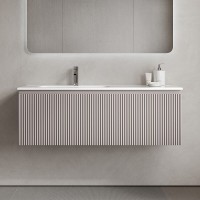 Тумба под раковину Sancos SNOB R 1.0, SNR1.0120LSM, 120 см, подвесная, чаша левая, Doha Soft
