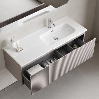 Тумба под раковину Sancos SNOB R 1.0, SNR1.0120RSM, 120 см, подвесная, чаша правая, Doha Soft