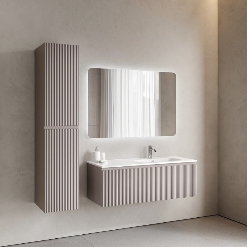 Тумба под раковину Sancos SNOB R 1.0, SNR1.0120RSM, 120 см, подвесная, чаша правая, Doha Soft