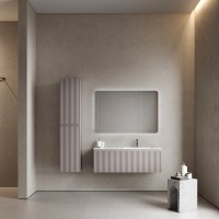 Тумба под раковину Sancos SNOB R 1.0, SNR1.0120LSM, 120 см, подвесная, чаша левая, Doha Soft