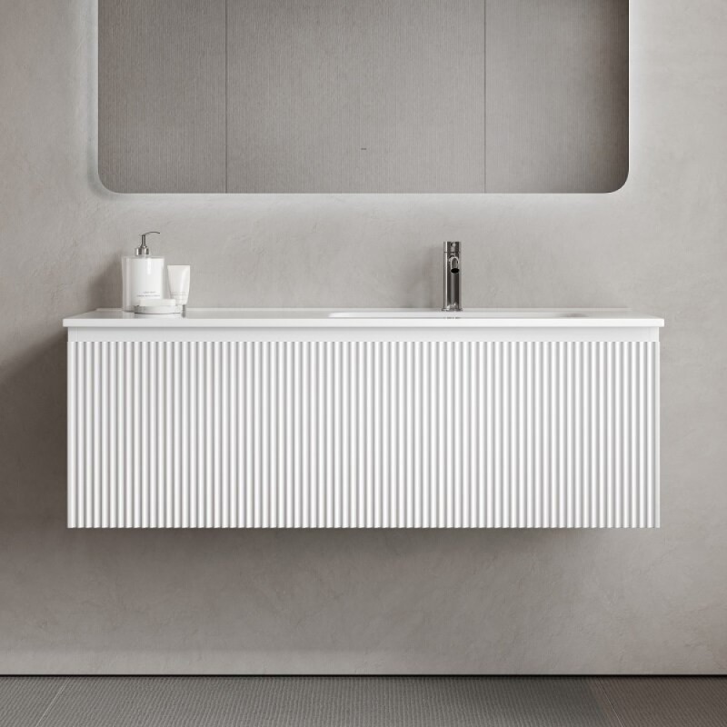 Тумба под раковину Sancos SNOB R 1.0, SNR1.0120LW, 120 см, подвесная, чаша левая, Bianco
