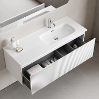 Тумба под раковину Sancos SNOB R 1.0, SNR1.0120LW, 120 см, подвесная, чаша левая, Bianco