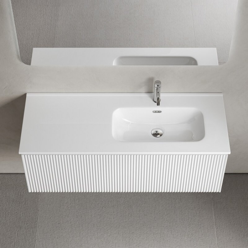 Тумба под раковину Sancos SNOB R 1.0, SNR1.0120LW, 120 см, подвесная, чаша левая, Bianco