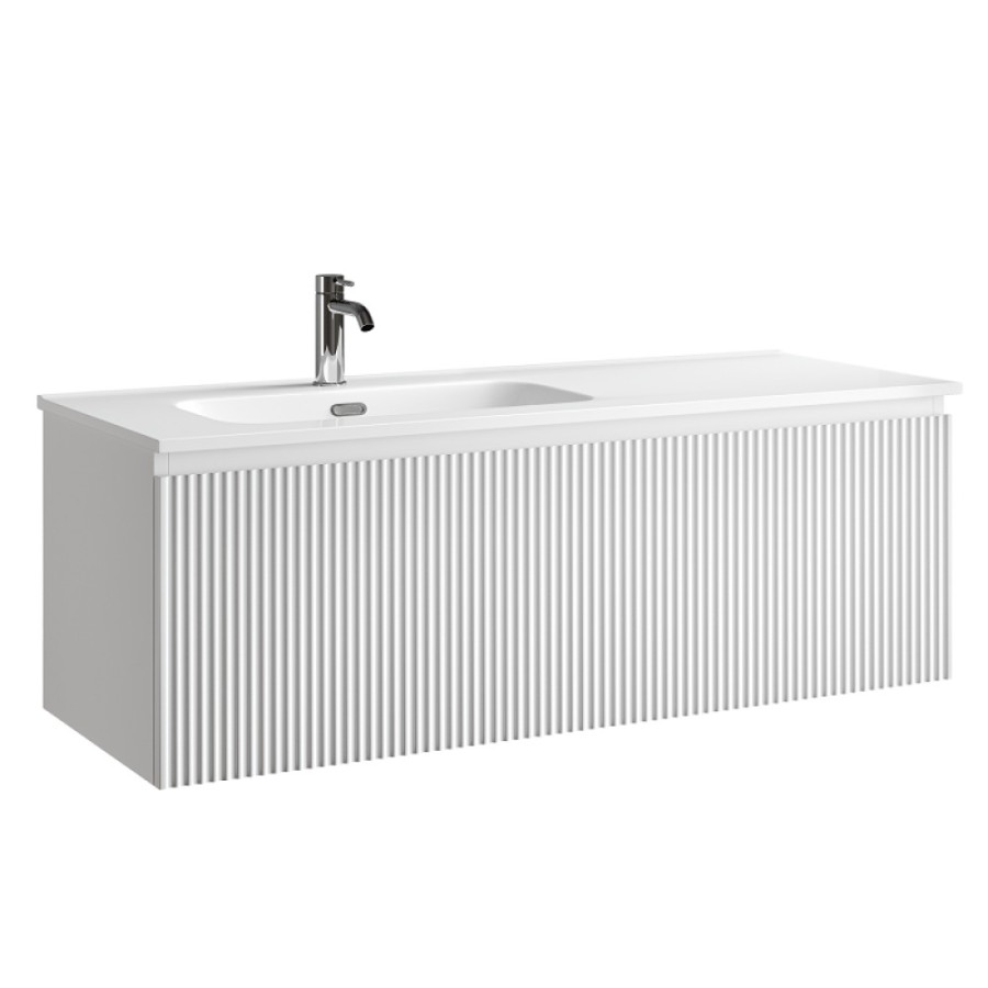 Тумба под раковину Sancos SNOB R 1.0, SNR1.0120RW, 120 см, подвесная, чаша правая, Bianco
