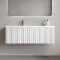 Тумба под раковину Sancos SNOB R 1.0, SNR1.0120LW, 120 см, подвесная, чаша левая, Bianco
