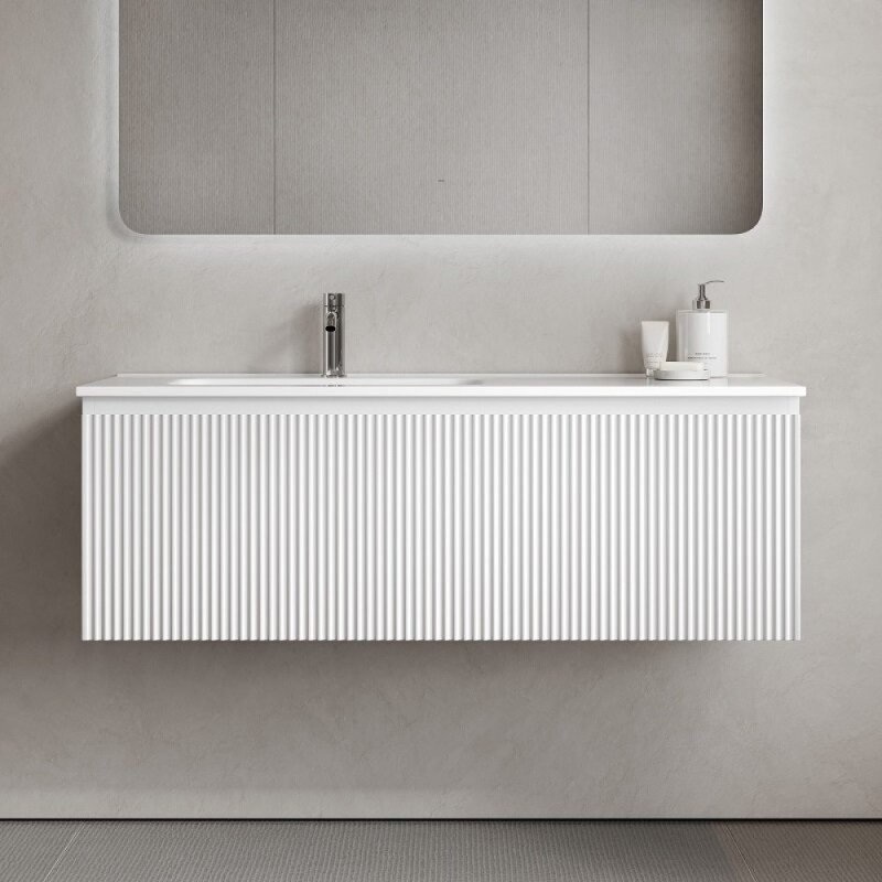 Тумба под раковину Sancos SNOB R 1.0, SNR1.0120LW, 120 см, подвесная, чаша левая, Bianco