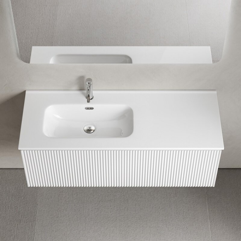Тумба под раковину Sancos SNOB R 1.0, SNR1.0120LW, 120 см, подвесная, чаша левая, Bianco
