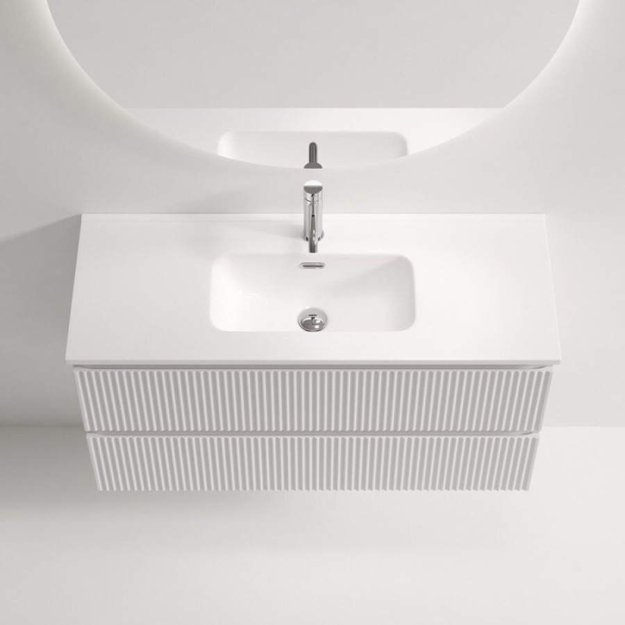 Тумба под раковину Sancos Snob R SNR100/39W, 100 см, подвесная, Bianco
