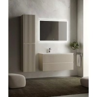 Тумба под раковину Sancos Snob R 100 см подвесная, левая, Beige Soft, SNR100LCE