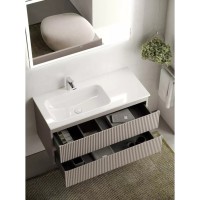 Тумба под раковину Sancos Snob R 100 см подвесная, левая, Doha Soft, SNR100LSM
