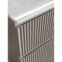 Тумба под раковину Sancos Snob R 100 см подвесная, левая, Doha Soft, SNR100LSM