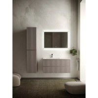 Тумба под раковину Sancos Snob R 100 см подвесная, левая, Doha Soft, SNR100LSM