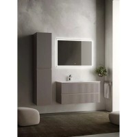Тумба под раковину Sancos Snob R 100 см подвесная, левая, Doha Soft, SNR100LSM