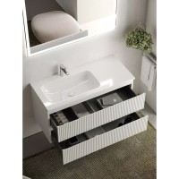 Тумба под раковину Sancos Snob R 100 см подвесная, левая, Bianco, SNR100LW