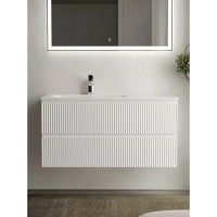 Тумба под раковину Sancos Snob R 100 см подвесная, левая, Bianco, SNR100LW