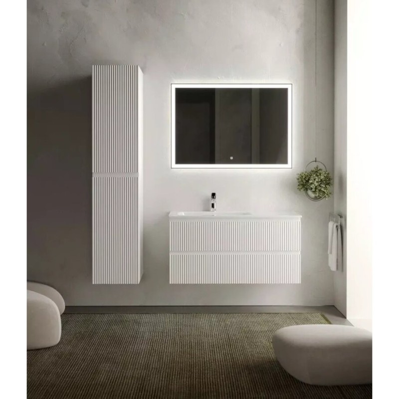Тумба под раковину Sancos Snob R 100 см подвесная, левая, Bianco, SNR100LW