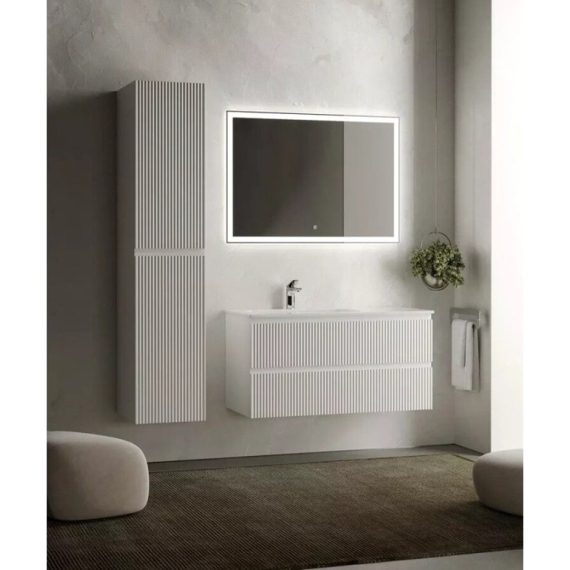 Тумба под раковину Sancos Snob R 100 см подвесная, левая, Bianco, SNR100LW