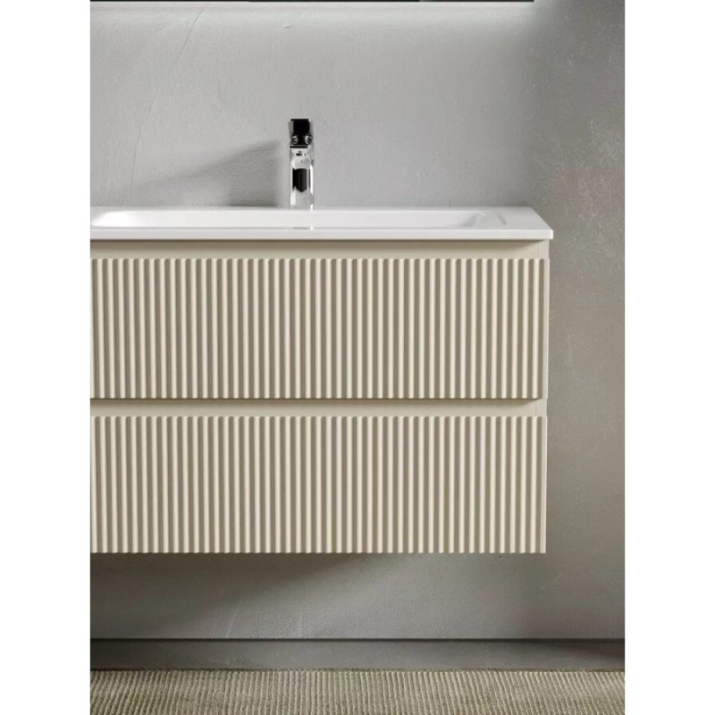 Тумба под раковину Sancos Snob R 100 см подвесная, правая, Beige Soft, SNR100RCE