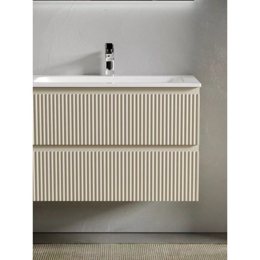 Тумба под раковину Sancos Snob R 100 см подвесная, правая, Beige Soft, SNR100RCE