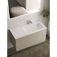 Тумба под раковину Sancos Snob R 100 см подвесная, правая, Beige Soft, SNR100RCE