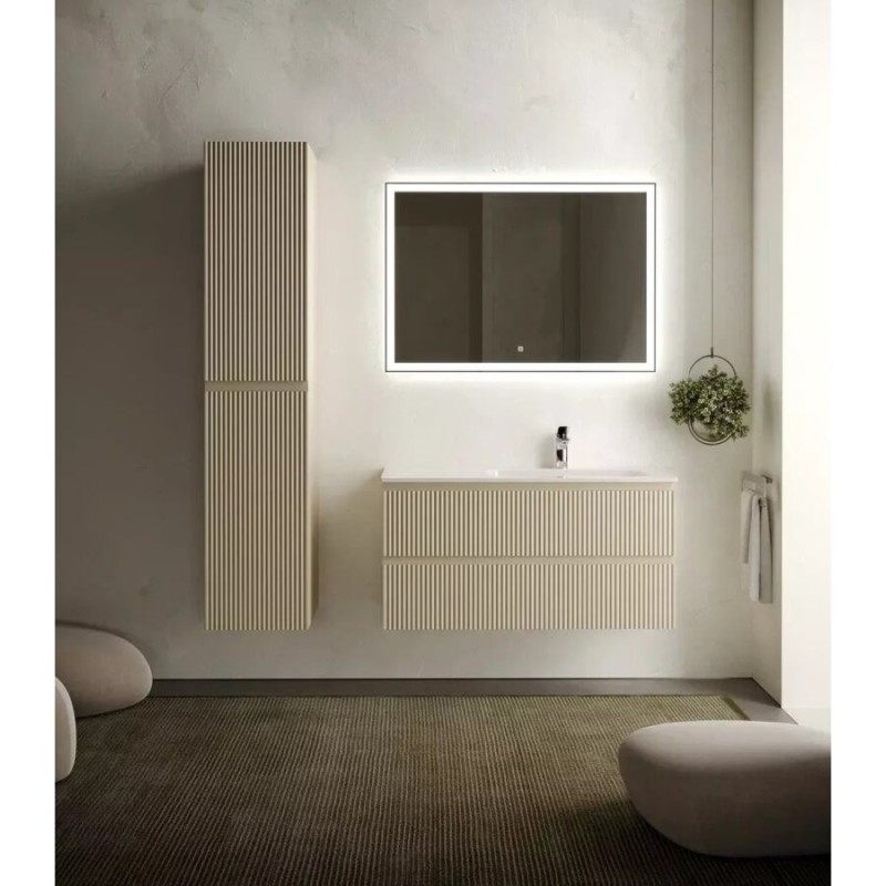 Тумба под раковину Sancos Snob R 100 см подвесная, правая, Beige Soft, SNR100RCE