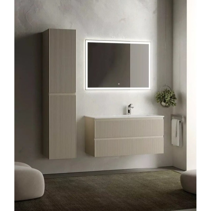 Тумба под раковину Sancos Snob R 100 см подвесная, правая, Beige Soft, SNR100RCE