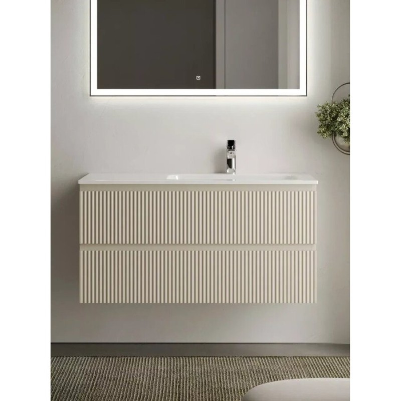 Тумба под раковину Sancos Snob R 100 см подвесная, правая, Beige Soft, SNR100RCE