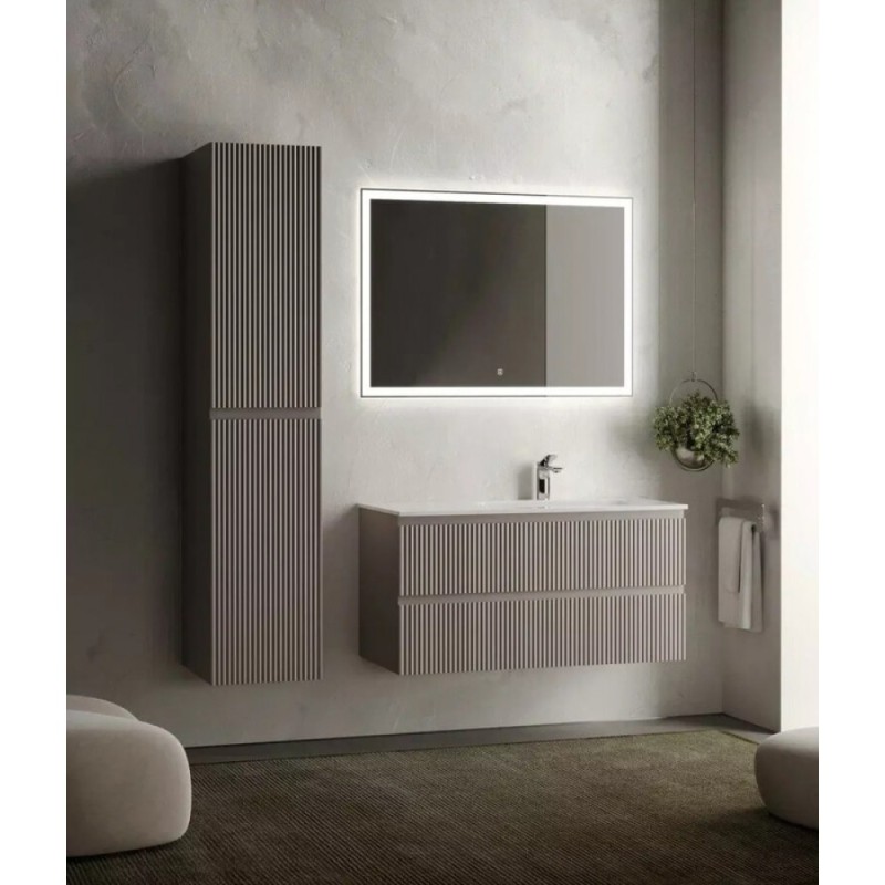 Тумба под раковину Sancos Snob R 100 см подвесная, правая, Doha Soft, SNR100RSM