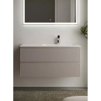 Тумба под раковину Sancos Snob R 100 см подвесная, правая, Doha Soft, SNR100RSM
