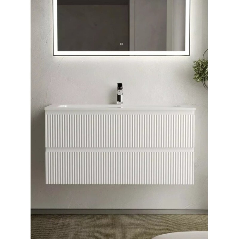 Тумба под раковину Sancos Snob R 100 см подвесная, Bianco, SNR100W