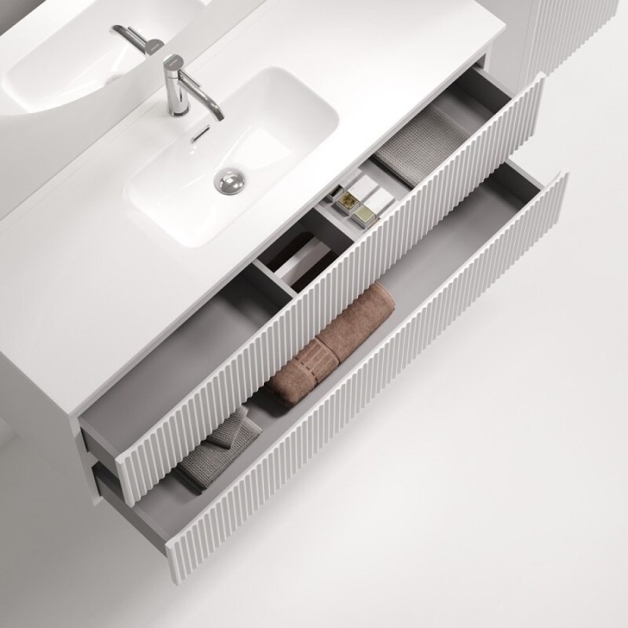 Тумба под раковину Sancos Snob R SNR120/39W, 120 см, подвесная, Bianco
