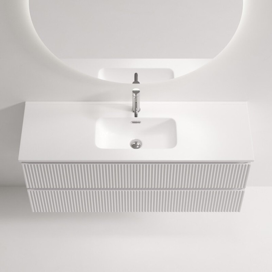 Тумба под раковину Sancos Snob R SNR120/39W, 120 см, подвесная, Bianco