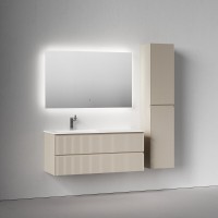 Тумба под раковину Sancos Snob R SNR120LCE, 120 см подвесная, Beige Soft, левая