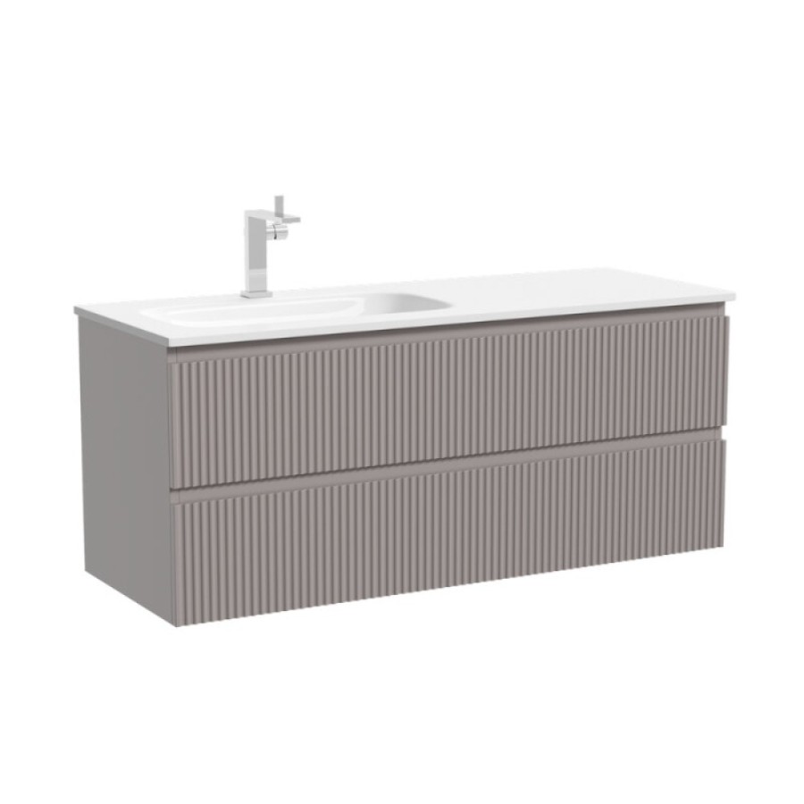 Тумба под раковину Sancos Snob R SNR120LSM, 120 см подвесная, Doha Soft, левая