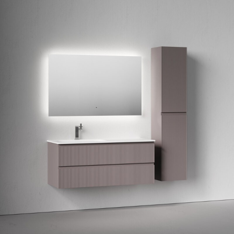 Тумба под раковину Sancos Snob R SNR120LSM, 120 см подвесная, Doha Soft, левая