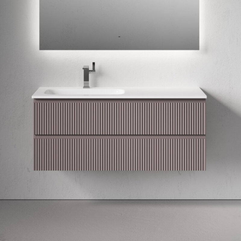 Тумба под раковину Sancos Snob R SNR120LSM, 120 см подвесная, Doha Soft, левая