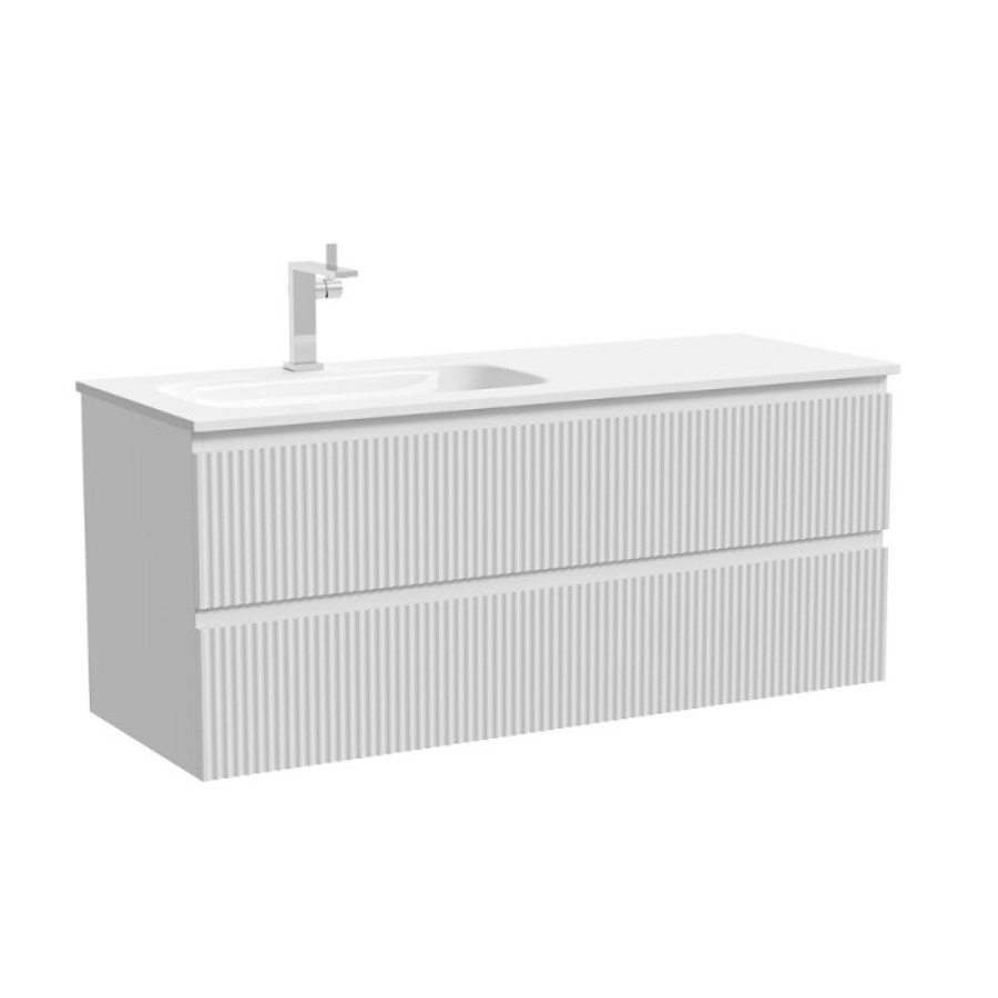 Тумба под раковину Sancos Snob R SNR120LW, 120 см подвесная, Bianco, левая