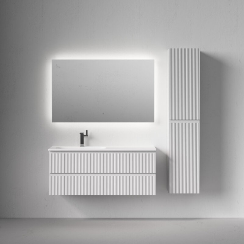 Тумба под раковину Sancos Snob R SNR120LW, 120 см подвесная, Bianco, левая