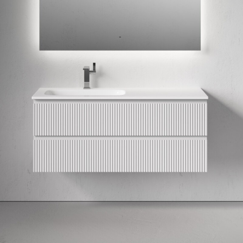Тумба под раковину Sancos Snob R SNR120LW, 120 см подвесная, Bianco, левая