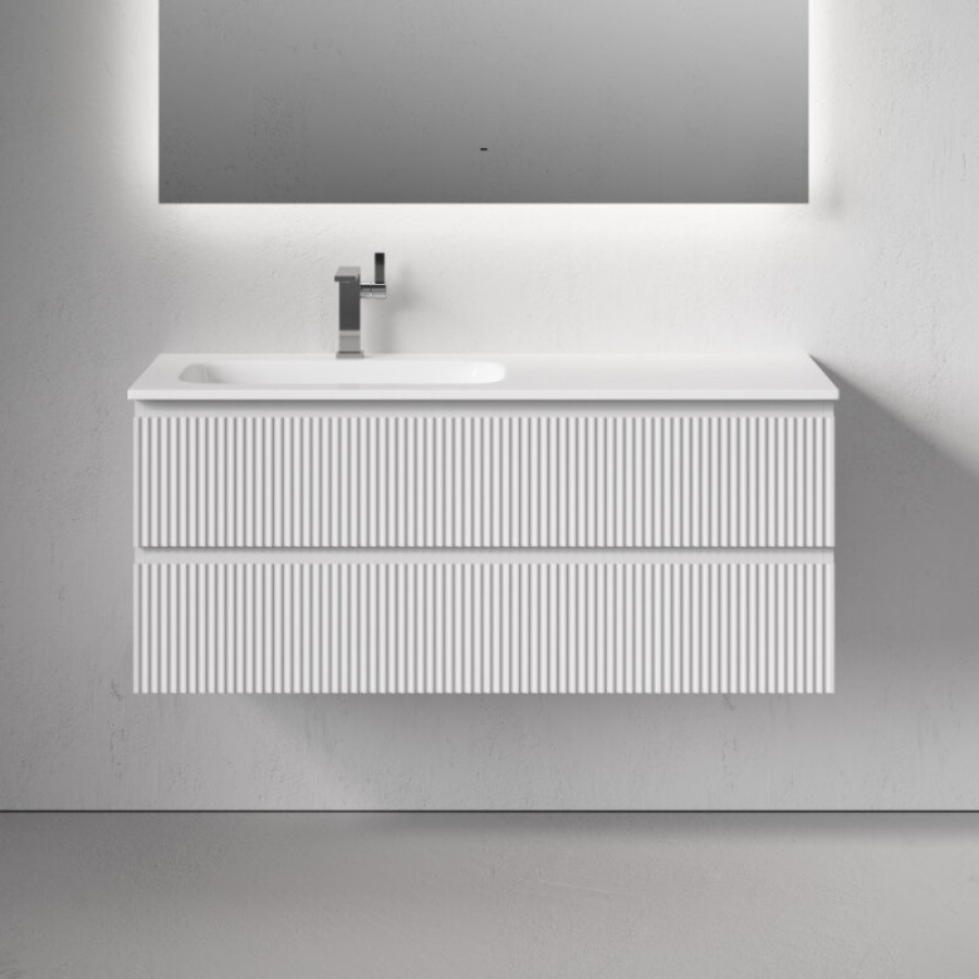 Тумба под раковину Sancos Snob R SNR120LW, 120 см подвесная, Bianco, левая