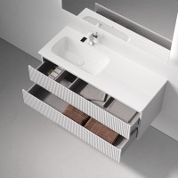 Тумба под раковину Sancos Snob R SNR120LW, 120 см подвесная, Bianco, левая