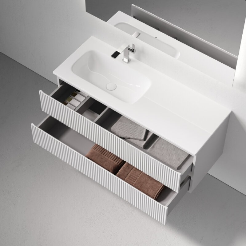 Тумба под раковину Sancos Snob R SNR120LW, 120 см подвесная, Bianco, левая