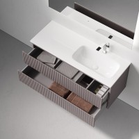 Тумба под раковину Sancos Snob R SNR120RSM, 120 см подвесная, Doha Soft, правая